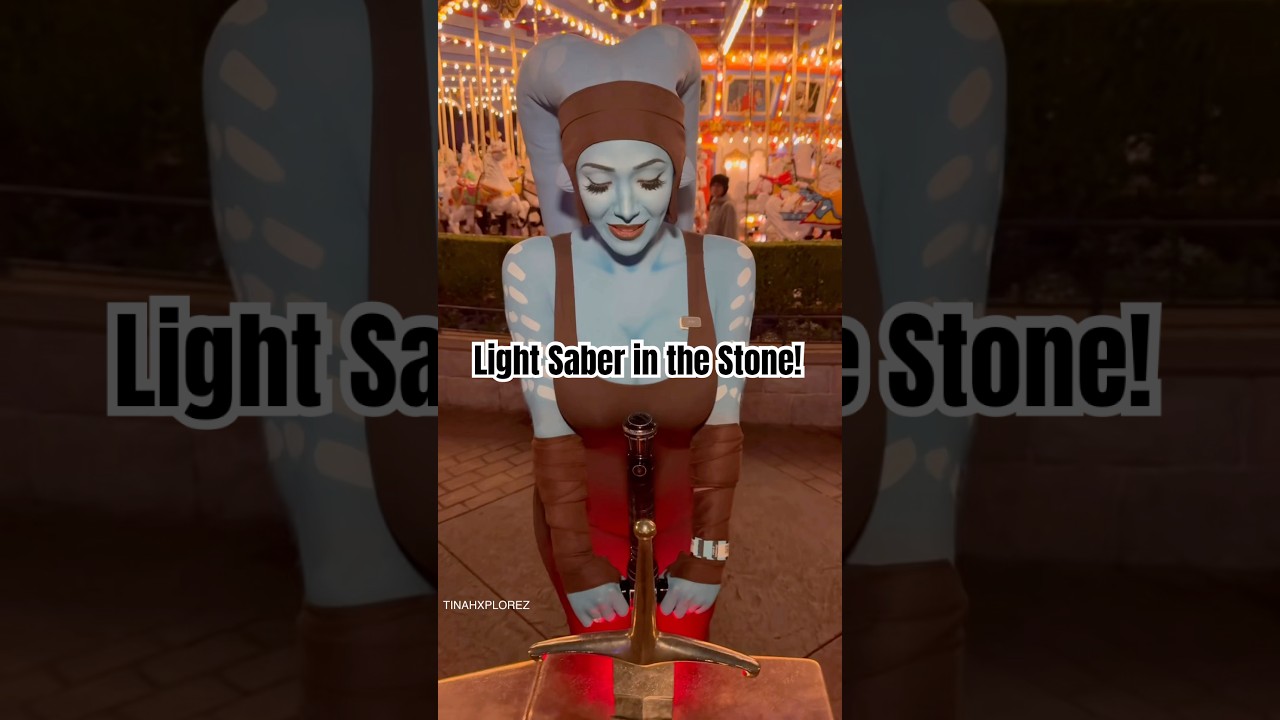 Pulled the light Saber from the Stone! #viralshort #foryou #starwars #starwarsnite #darthtalon