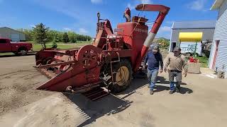 Attempting to start a 1950s Massey Harris 80 SP combine.....and failing!