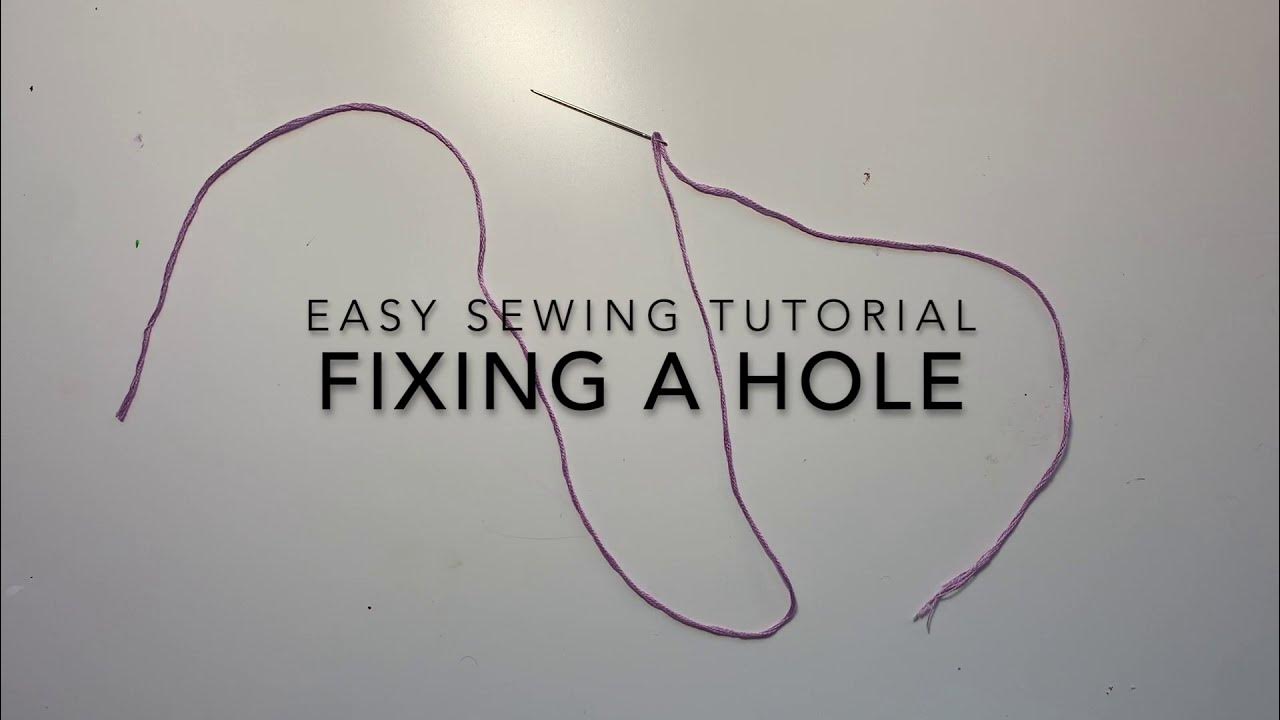 how-to-sew-up-a-hole-easy-hand-sewing-tutorial-youtube