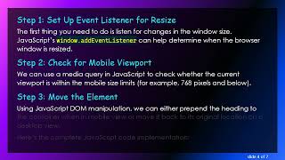 How to Move an Element Above Another Div for Responsive Design
