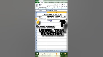 How To Remove Extra Space In Excell Using TRIM Function #excel#amazing#new#update#system#tech#shorts
