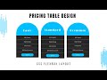 Pricing Table with CSS Flexbox | CSS Flexbox Layout