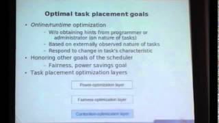 Using performance counters to optimize task placement on multi-core systems
