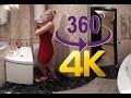 당신이 침대에 가기 전에 화장실에 VR 360 비디오 소녀의 아름다움을 제공합니다 (오큘 러스 리프트에 대한 비디오)