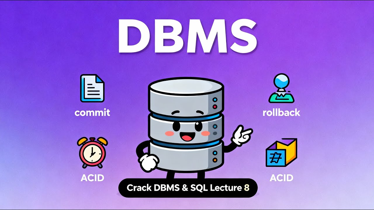 Lecture 9: DBMS Transactions Explained – Commit, Rollback & ACID ...