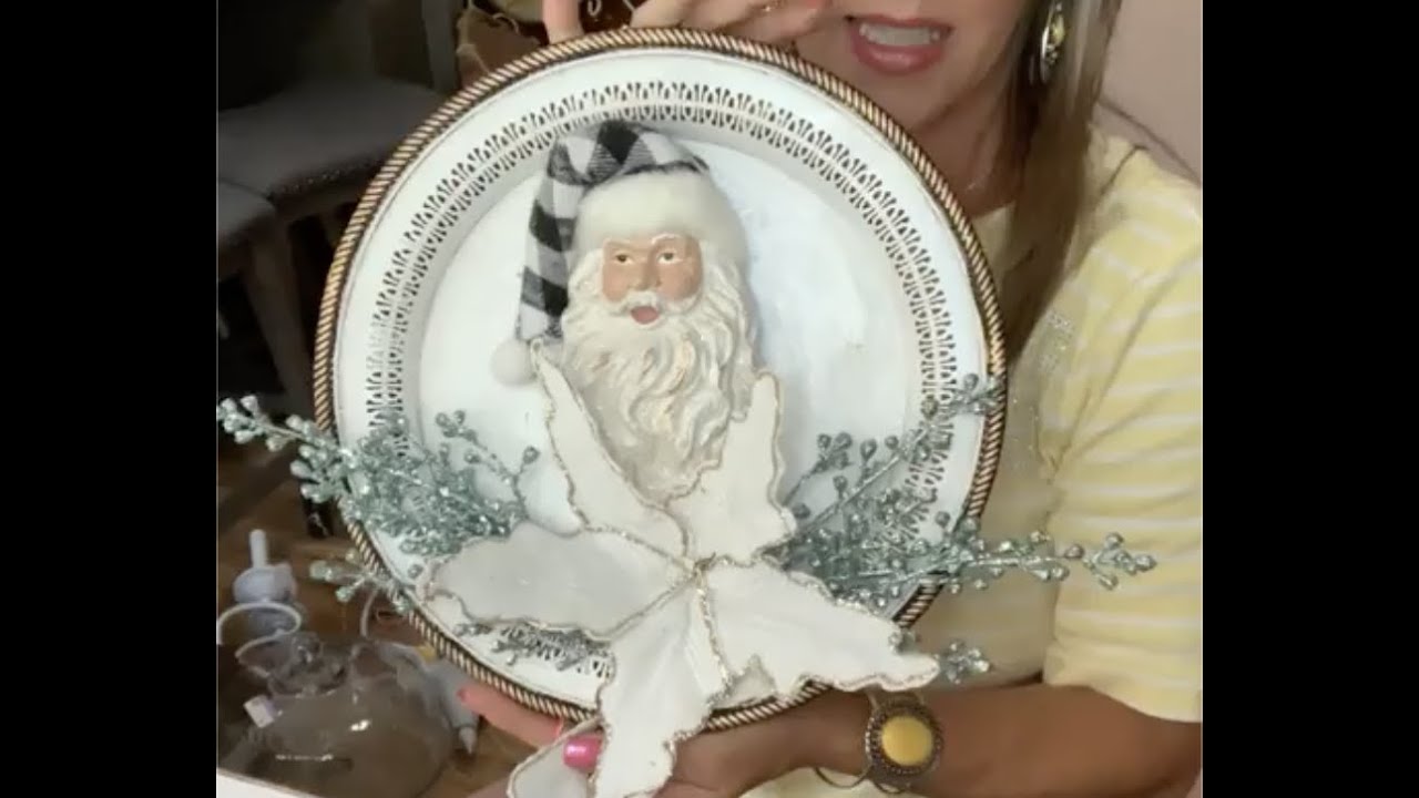 Christmas in july silver tray makeover