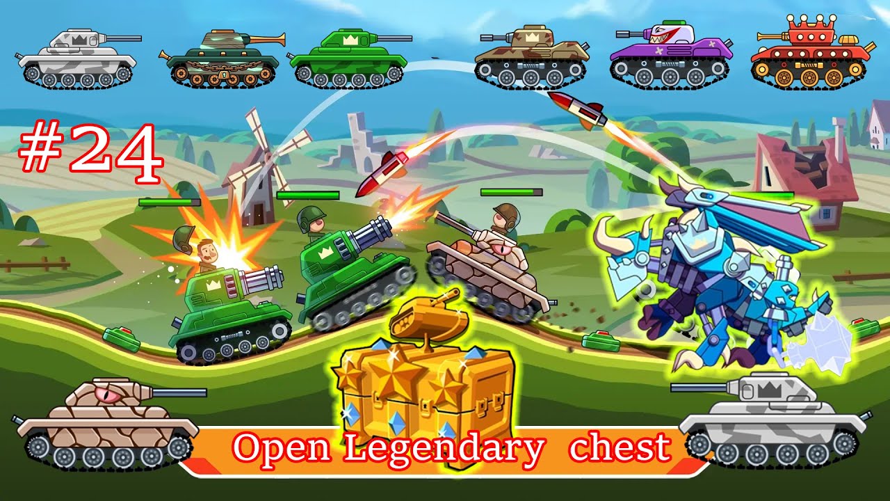 Hills of Steel Gameplay 24, Fully Upgraded and Unlocked all 22 Tanks (Unlimited Coins & Gems
