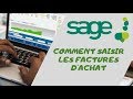 Comment saisir des factures dachat avec sage comptabilit