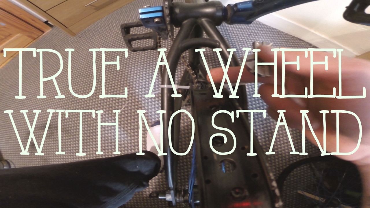 How To True/Straighten a BMX Wheel With No Truing Stand - YouTube
