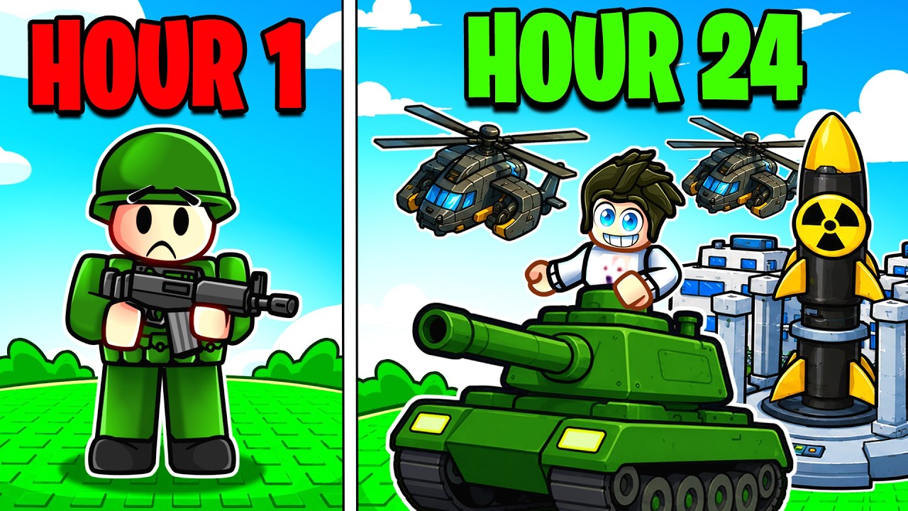 I Spent 24 Hours in Mini War (Roblox) - YouTube