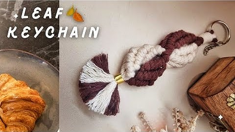 Pastime Creation/You must learn a unique leaf 🍃keychain easy diy tutorial?