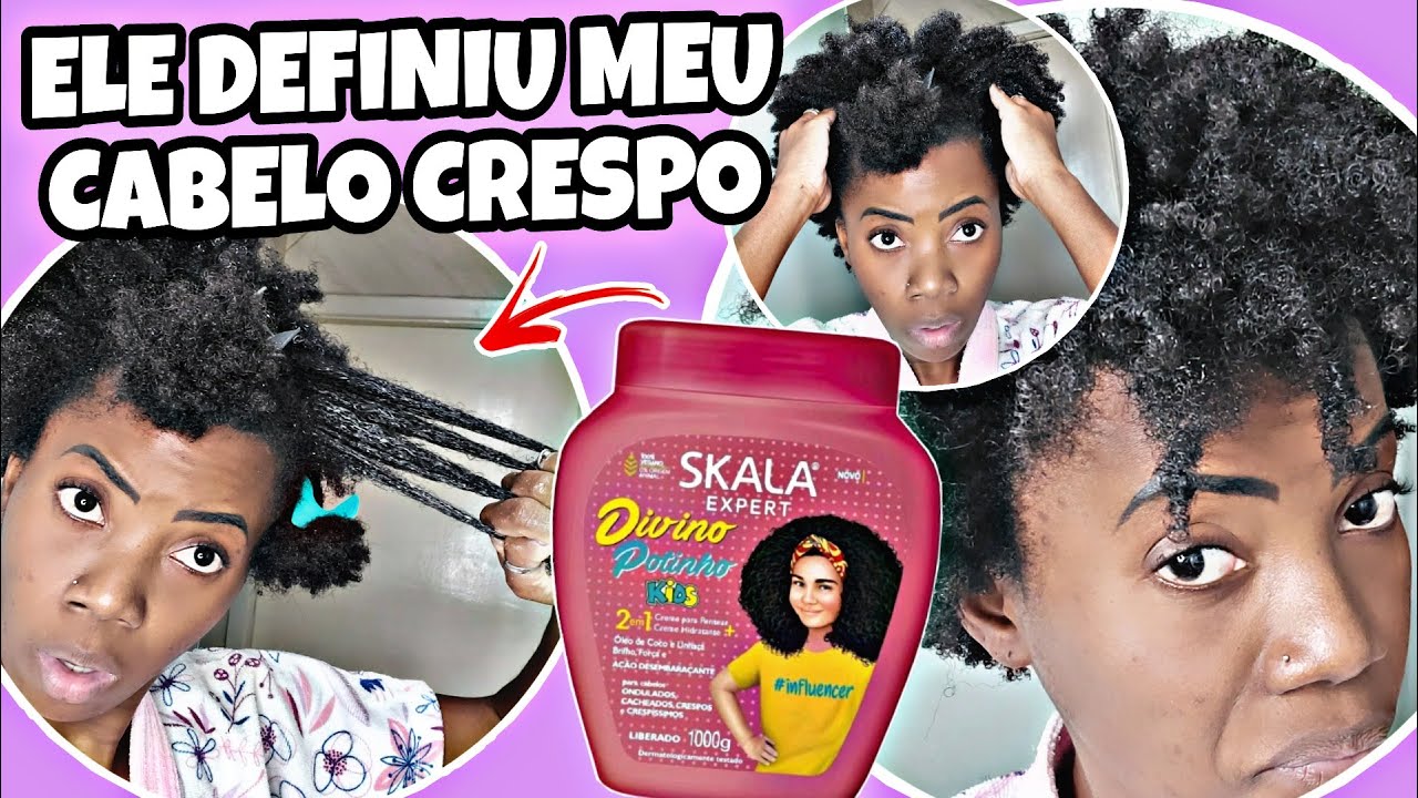 USEI SKALA DIVINO POTINHO COMO CO-WASH E FINALIZAÇÃO\Cabelo crespo