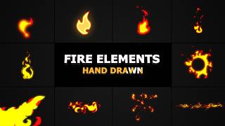 Flash FX Fire Elements Free - Hand-Drawn Flames (Ae)