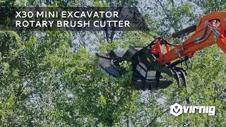 X30 Mini Excavator Rotary Brush Cutter Demo by Virnig Manufacturing 10,169 views 2 years ago 55 seconds