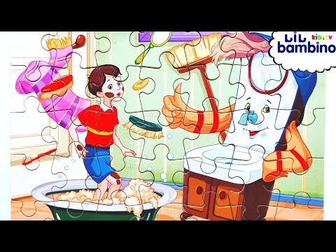 Собираем пазлы МОЙДОДЫР. Пазлы РУССКИЕ детские сказки для малышей. Puzzles | Lil Bambino.