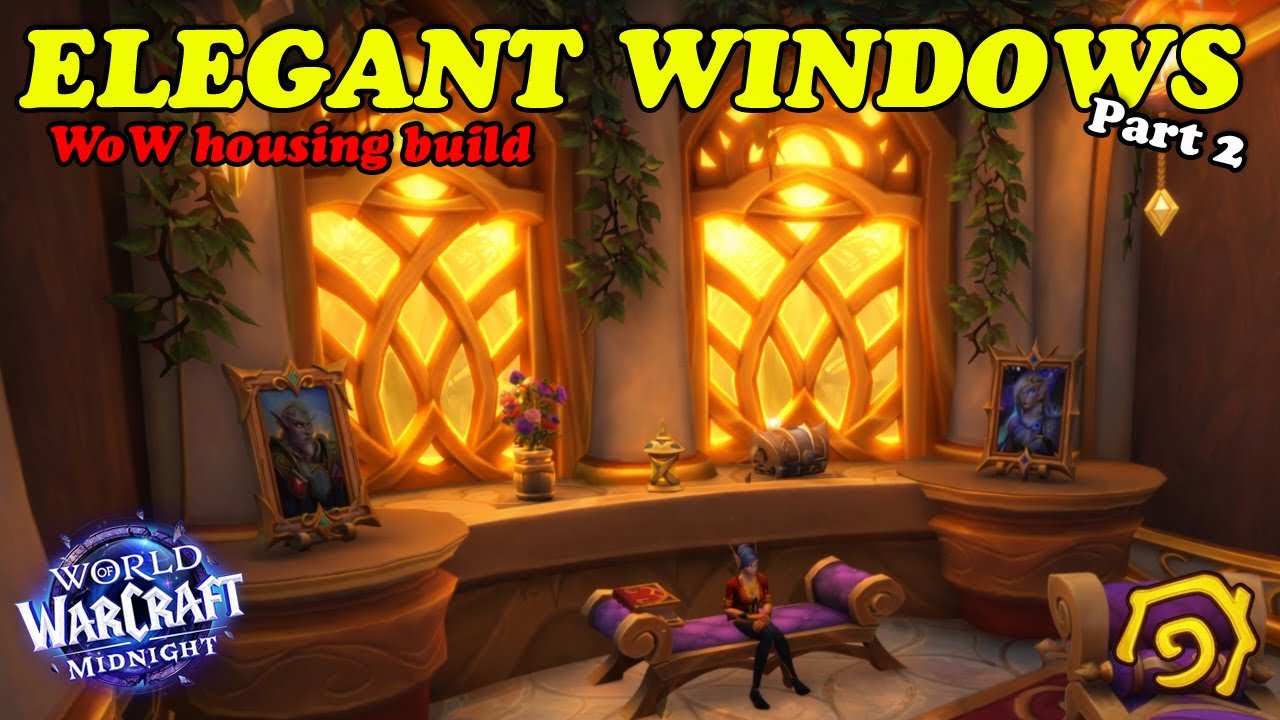 Elegant Blood Elf Window Design Part 2 | WoW Housing Tutorial - YouTube