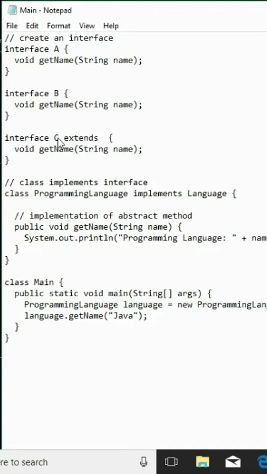 how to create multiple interface in java - YouTube