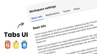 How to Create Clean Tabs Interface using HTML, CSS & JavaScript