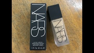 NARS ALL DAY LUMINOUS WEIGHTLESS FOUNDATION REVIEW & DEMO | Pale acne prone skin