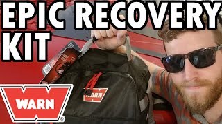 18,000lb Heavy Duty Warn Epic Recovery Kit Review (tow strap, tree saver, shackles, snatchblock)