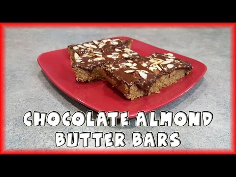 Chocolate Almond Butter Bars [Gluten-free] [Vegan] #PlushMoji