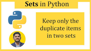 Keep only duplicate items in two Python sets | intersection_update() method | Amit Thinks
