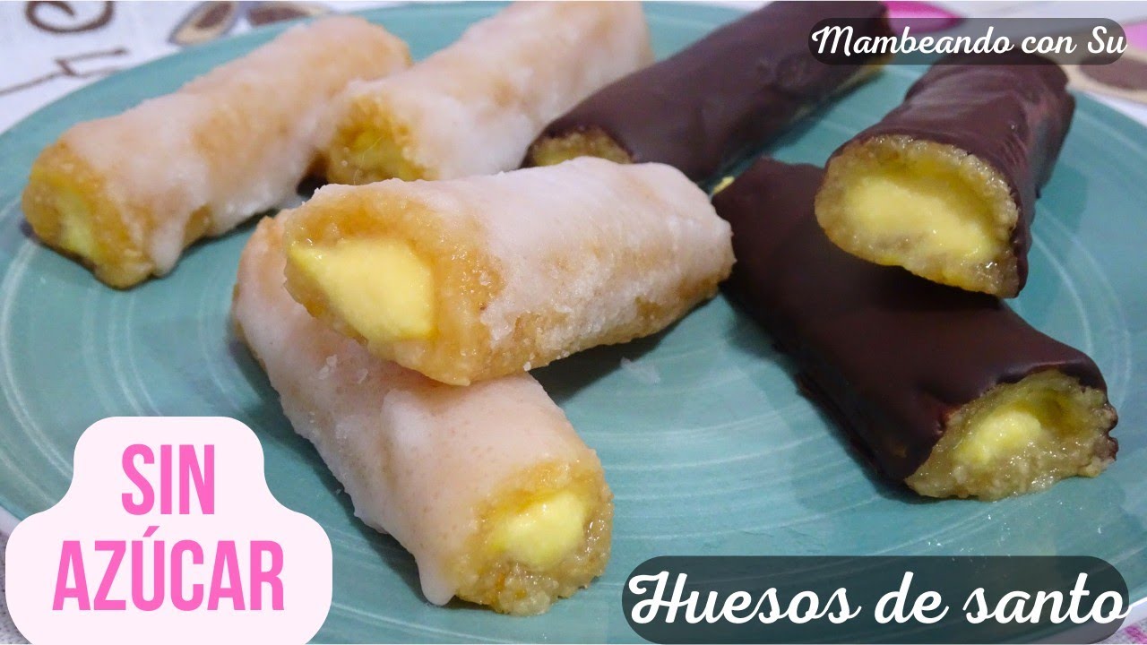 HUESOS DE SANTO GLASEADOS Y CON CHOCOLATE🔺¡Sin AZÚCAR!🔺 Con ayuda de MAMBO 🍫