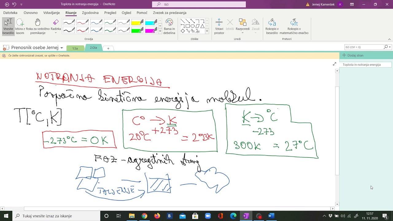 Notranja energija in toplota, 2 Gta