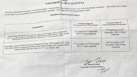 Official Exam Date | Sem-4 And Sem-2| Real Or fake | Calcutta University
