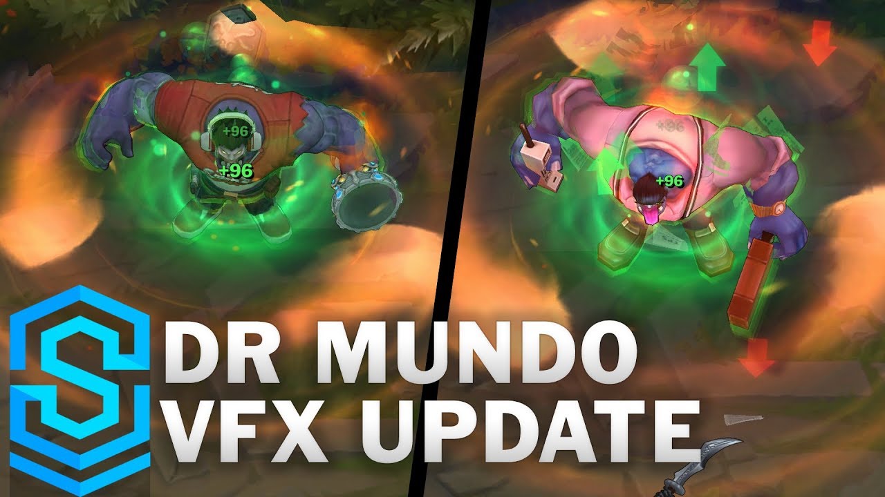 Dr Mundo Visual Effect Update All Skins Comparison League Of Legends Youtube