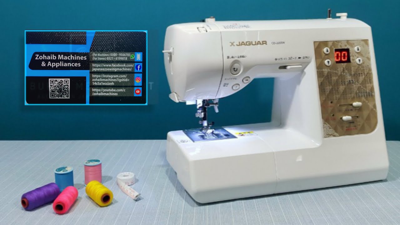 Jaguar CD-2005w muti funtional 100 stitches sewing machine - YouTube