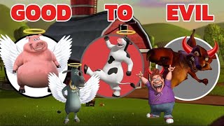 Barnyard Characters Good To Evil!😇😈🐄🌳🐷🫏🐔🐴