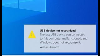 [solved]how to fix usb device not recognized in windows 10 || 2020