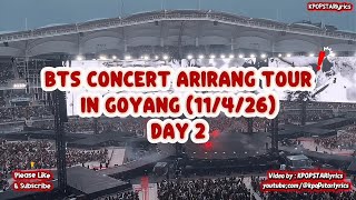 BTS FULL CONCERT ARIRANG TOUR IN GOYANG DAY 2