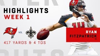 Ryan Fitzpatrick Goes Off For 417 Yards & 4 Tds Vs. Saints