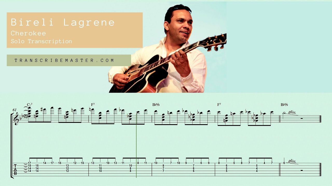 Cherokee - Bireli Lagrene ( solo transcription )