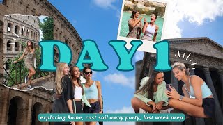 traveling to Rome, sail away party, preparing for our last week - DAY 1 // odyssey of the seas