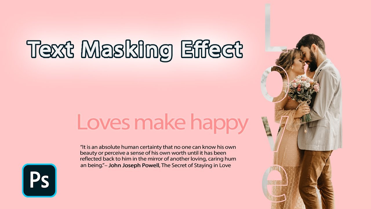 How To Do Text Masking In Photoshop - YouTube