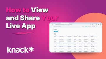 How to View and Share Your Live Knack No Code AI App