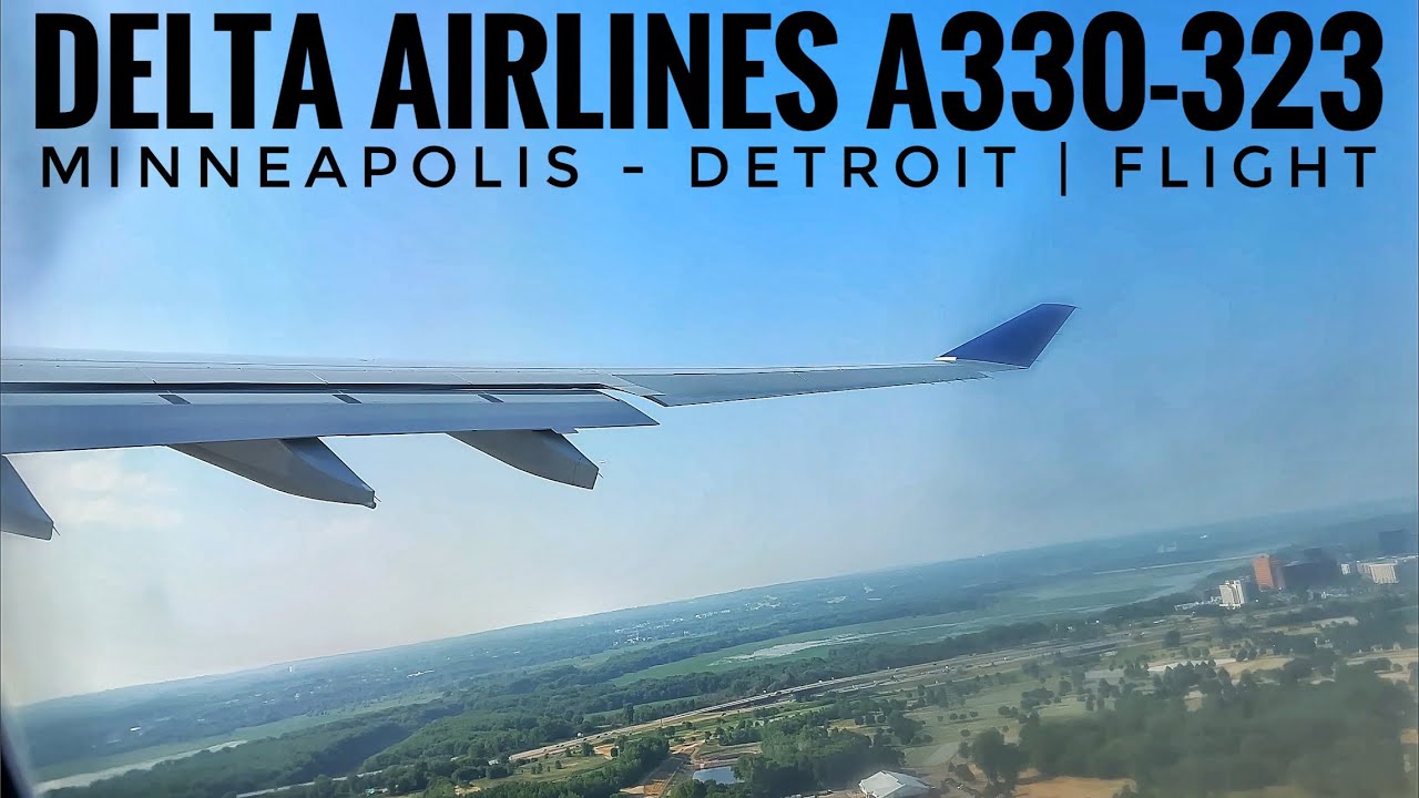 Delta Airlines A330-323 [N820NW] Minneapolis to Detroit | Steep Takeoff/Landing