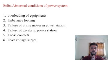 SGP Video short on abnormal conditions of power system in English