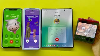 Samsung Z Fold3+Z Fold2+Iphone 11 Pro Max+Motorola Razr 40 Ultra  Incoming & Outgoing Call