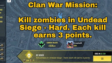 Kill Zombies in Undead Siege Hard | Each Kill Earns 3 Points COD Mobile Zombies Mode | Wisdom Frost