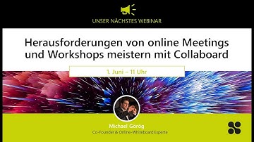 Herausforderungen von online Meetings und Workshops meistern mit Collaboard