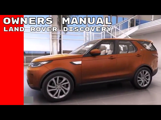 2017 Land Rover Discovery Owners Manual - YouTube