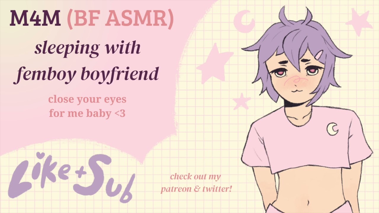 [M4M] (ASMR) Femboy Boyfriend Helps You Sleep (Comfort) (Whisper) (Sleep-aid) (Domestic Bliss)