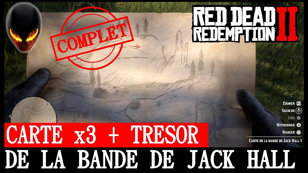 Red Dead Redemption 2 3 Carte au trésor + Trésor De La Bande Jack Hall YouTube