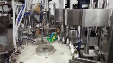 Automatic filling line 30ml spray bottle feeding filling stoppering screw capping labeling machine