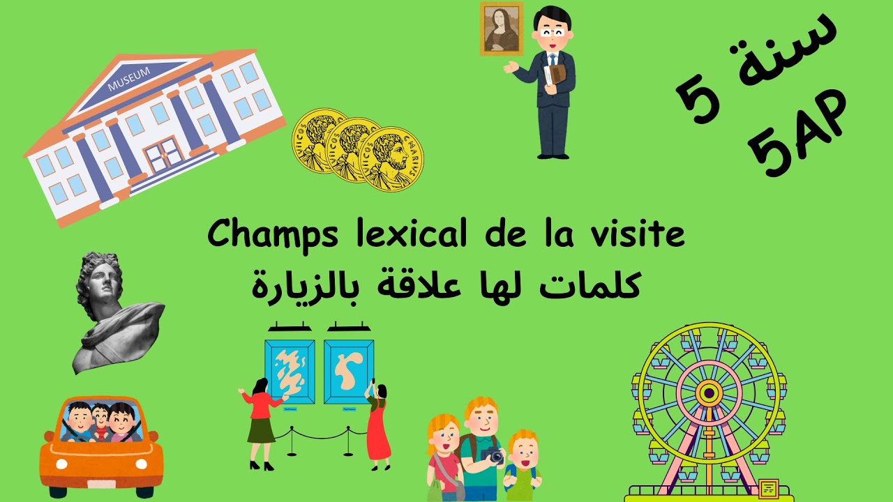 Le champs lexical de la visite   5AP projet 2 séquence 1 كلمات لها علاقة بالزيارة السياحية