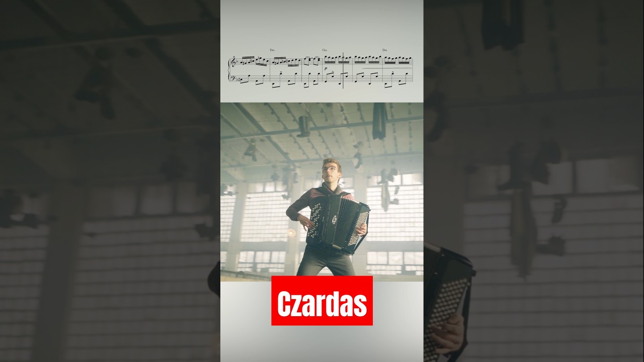 Czardas on accordion 🎼 Sheet music in the description